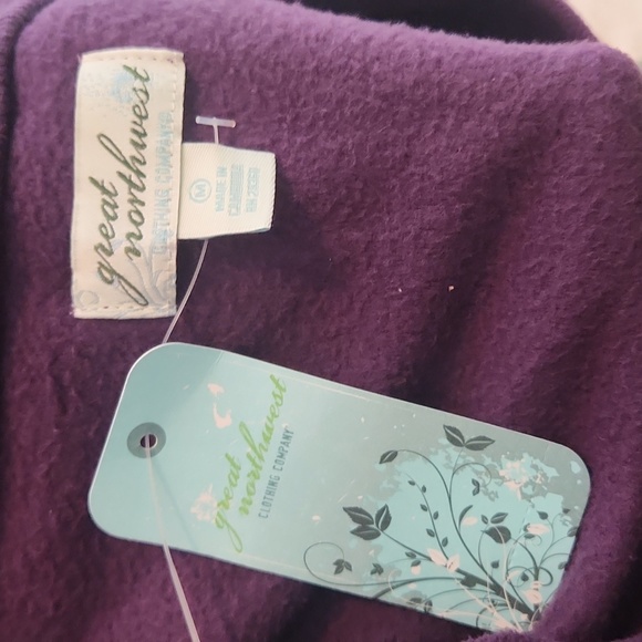 Great Northwest Purple Long Sleeve Fleece Shirt Under Shirt Womens Size Medium - Picture 3 of 4